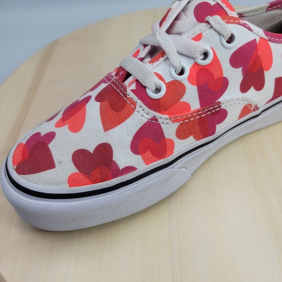 Vans Authentic Low Cut Valentine Heart Lace Up Sneakers Unisex Womens 6 Mens 4.5 - Picture 10 of 12